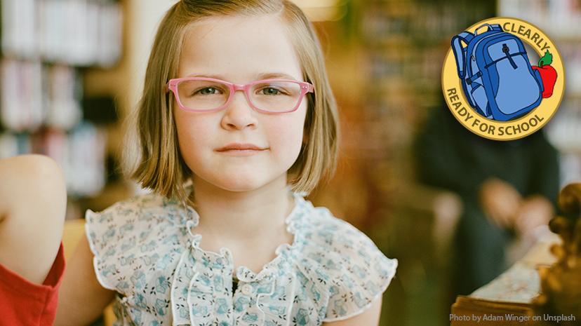 Young confident girl with eyeglasses